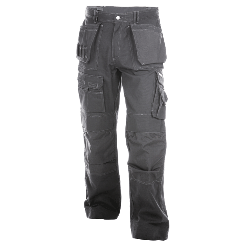 DASSY Texas 200595 Canvas Holster Pocket Kneepad Trousers Cement Grey, 43" Waist 34" Leg