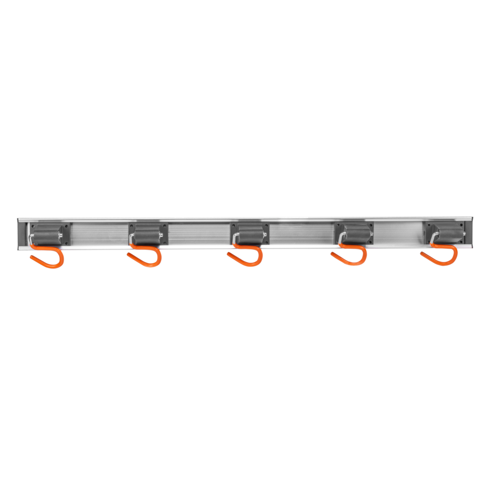 Wall Mount Tool Rack Rail with 5 x S Hanging Hooks