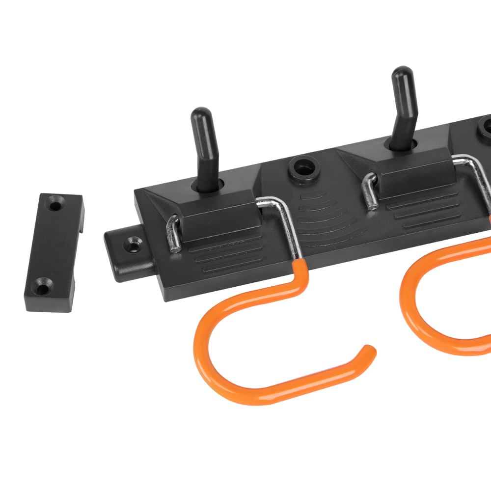 Tool Rail with Adjustable Peg Hooks and S Hanging Hooks