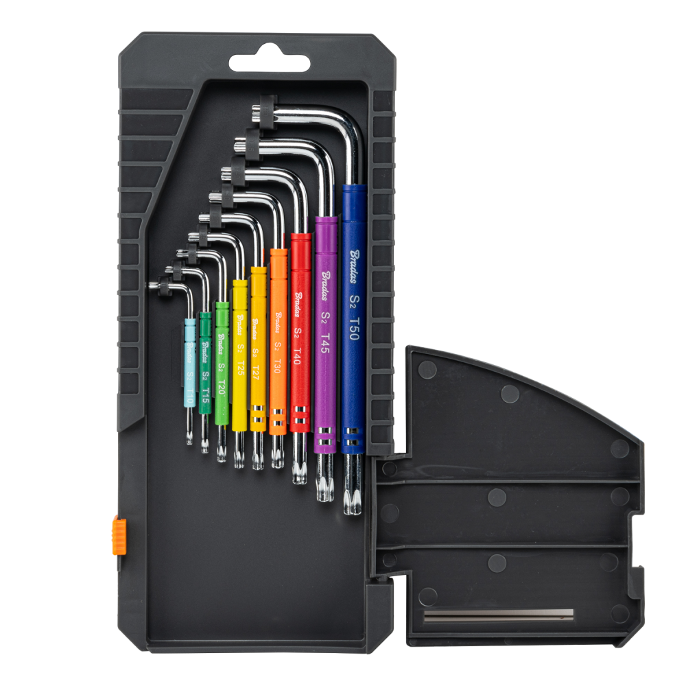 Set of TORX Star Keys TX, Long, 10-50 (9 pcs)