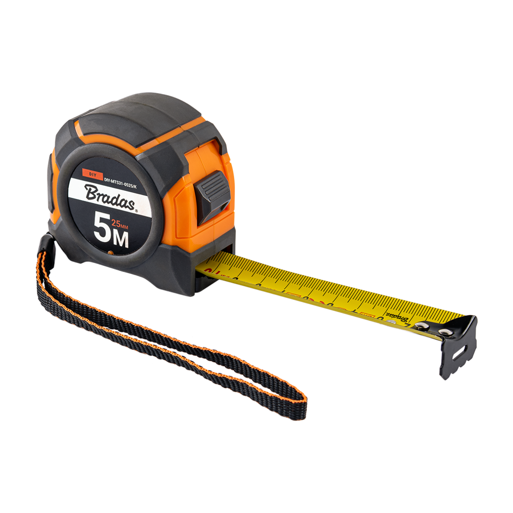 Snap Tape Measure 25mm Wide with Belt Clip (5m-10m)