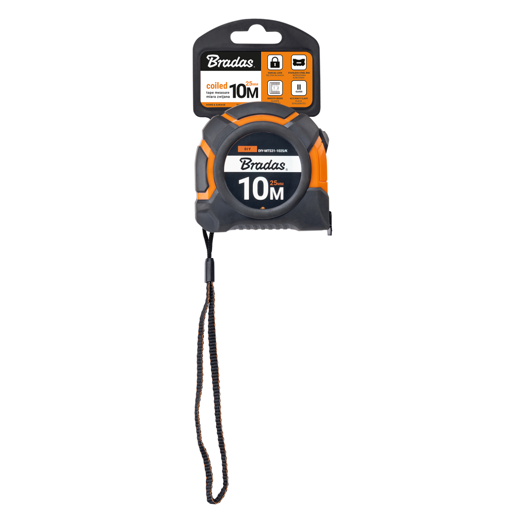 Snap Tape Measure 25mm Wide with Belt Clip (5m-10m)