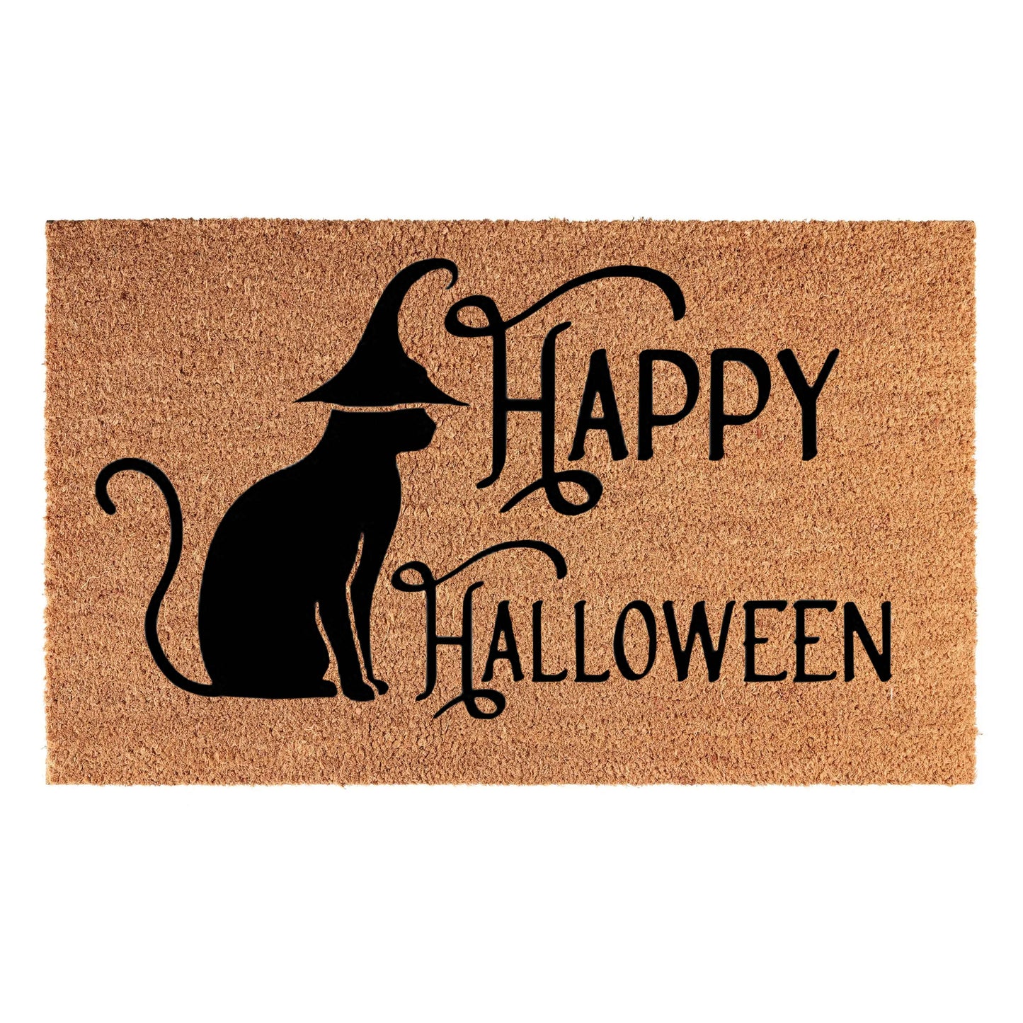 Doormat 60cm x 40cm - 'Happy Halloween' - Absorbent Coir Mat for Indoor/Outdoor