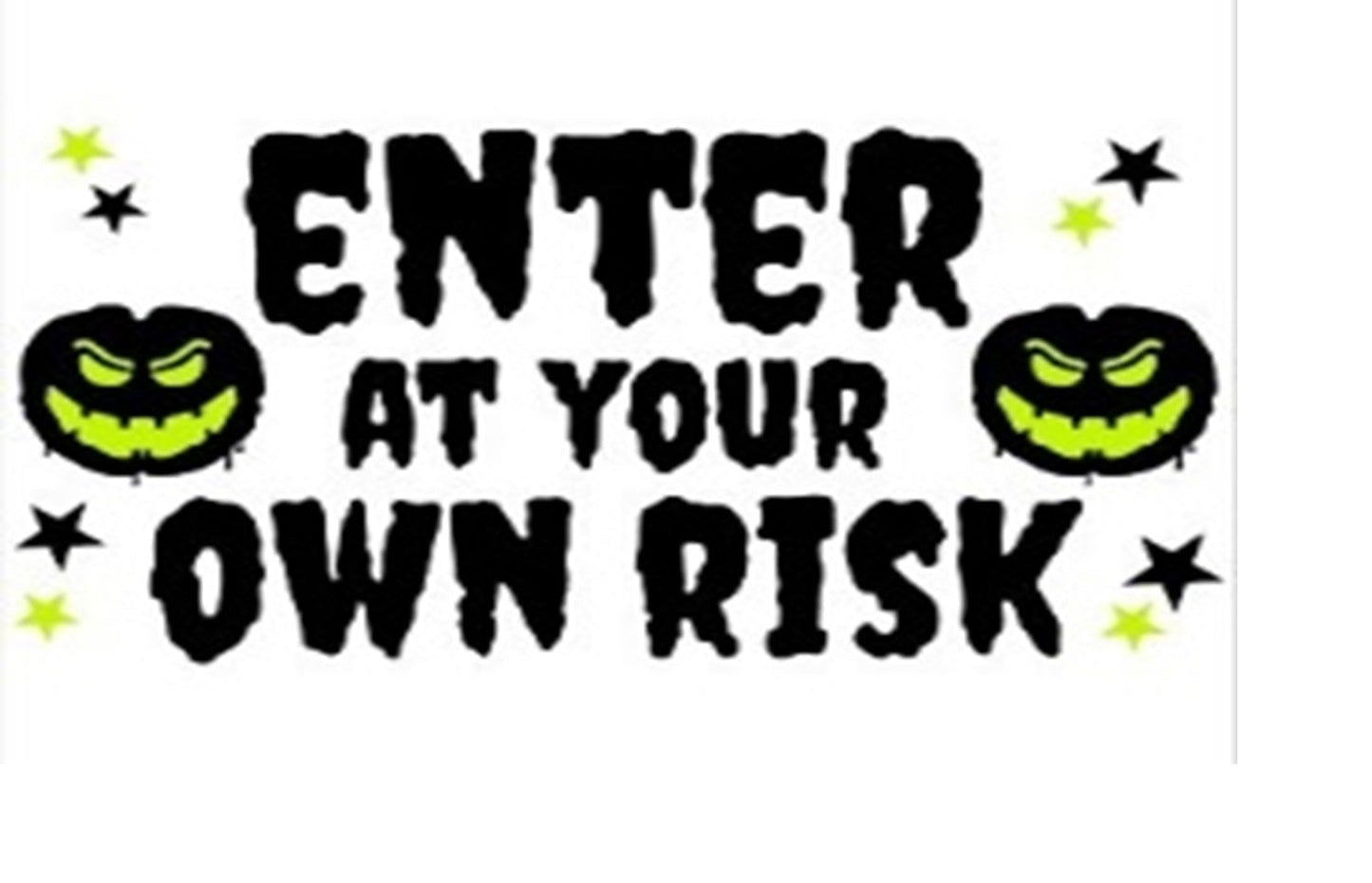 Halloween Doormat 60cm x 40cm - 'Enter At Your Own Risk'