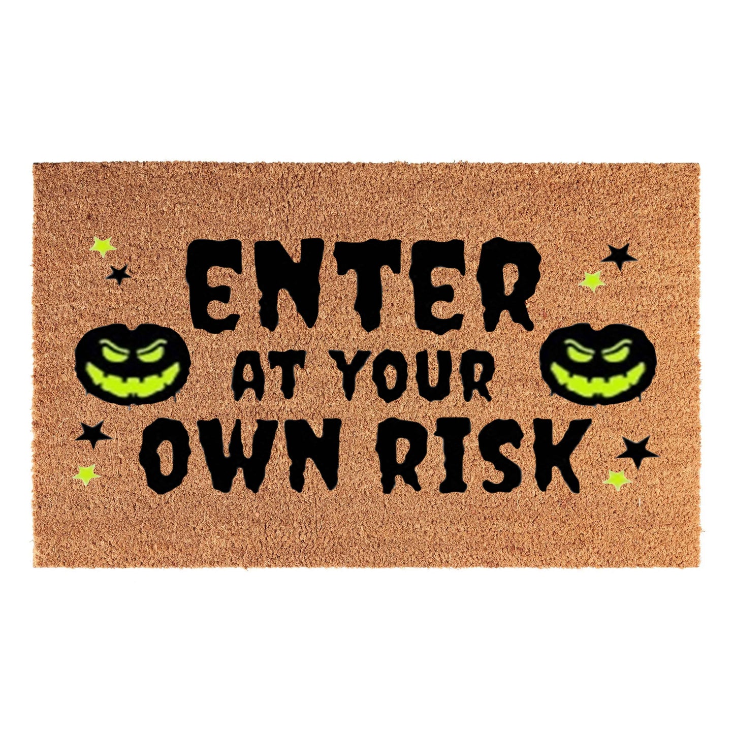 Halloween Doormat 60cm x 40cm - 'Enter At Your Own Risk'