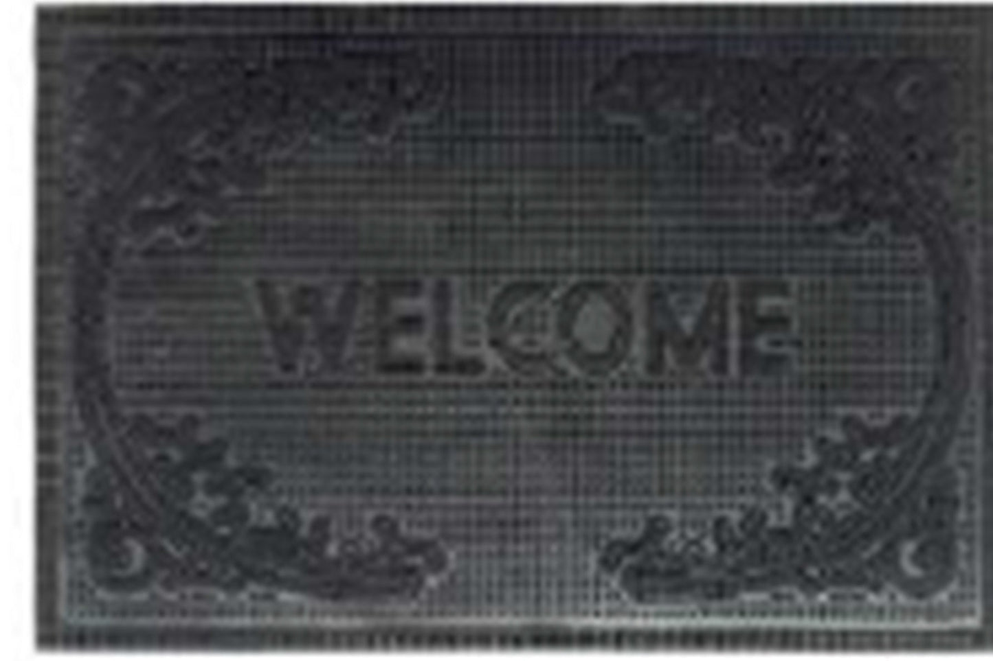Rubber Doormat 60cm x 40cm - 'Welcome' (D2) - Absorbent Coir Mat for Indoor/Outdoor