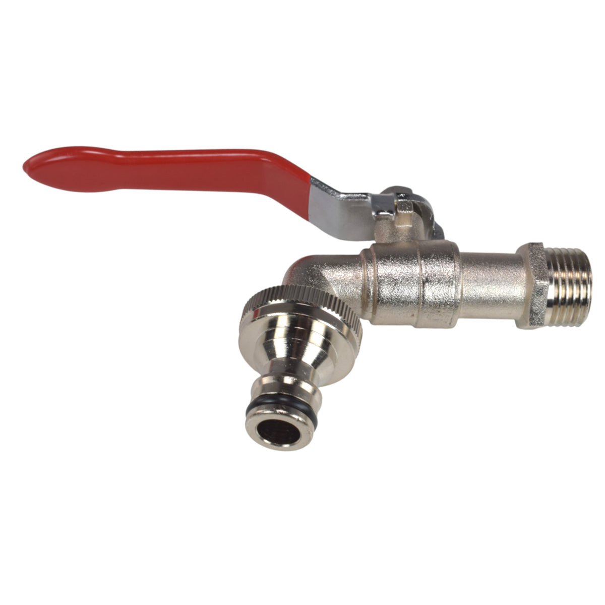 Lever Tap Kit with Barb/Quick Connect Outlet, ½” and ¾” BSP Thread Inlet