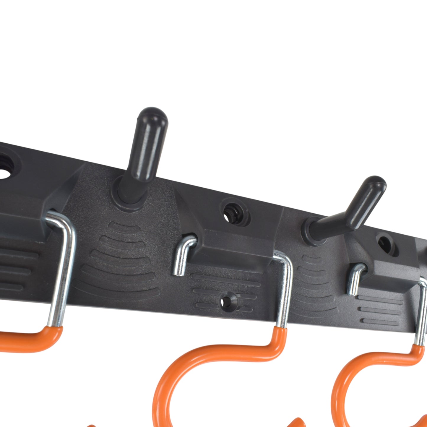 Tool Rail with Adjustable Peg Hooks and S Hanging Hooks