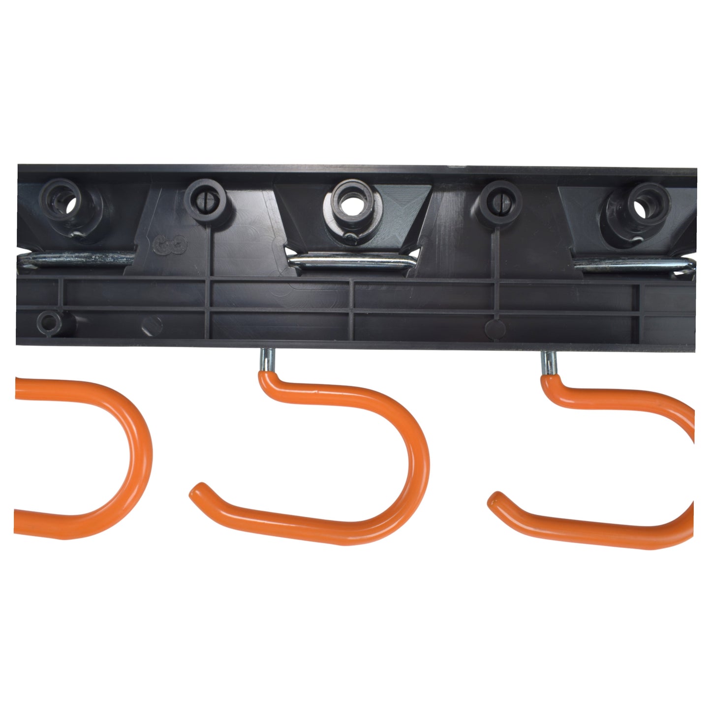 Tool Rail with Adjustable Peg Hooks and S Hanging Hooks