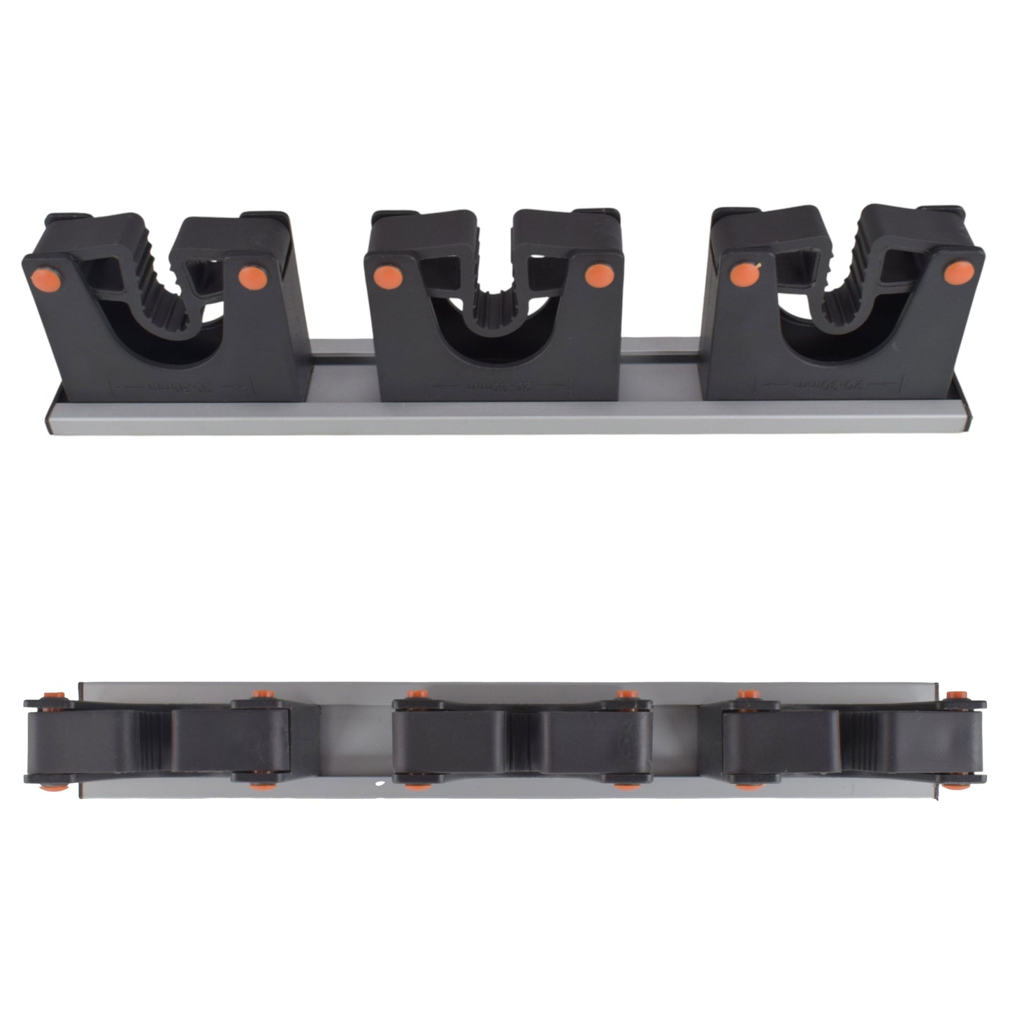 Wall Mount Tool Holder Rail – Gripper Design (3 Handles)