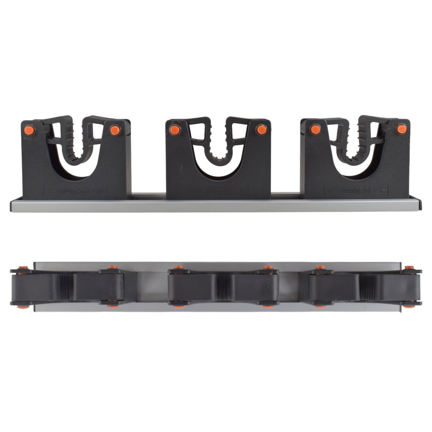 Wall Mount Tool Holder Rail – Gripper Design (3 Handles)