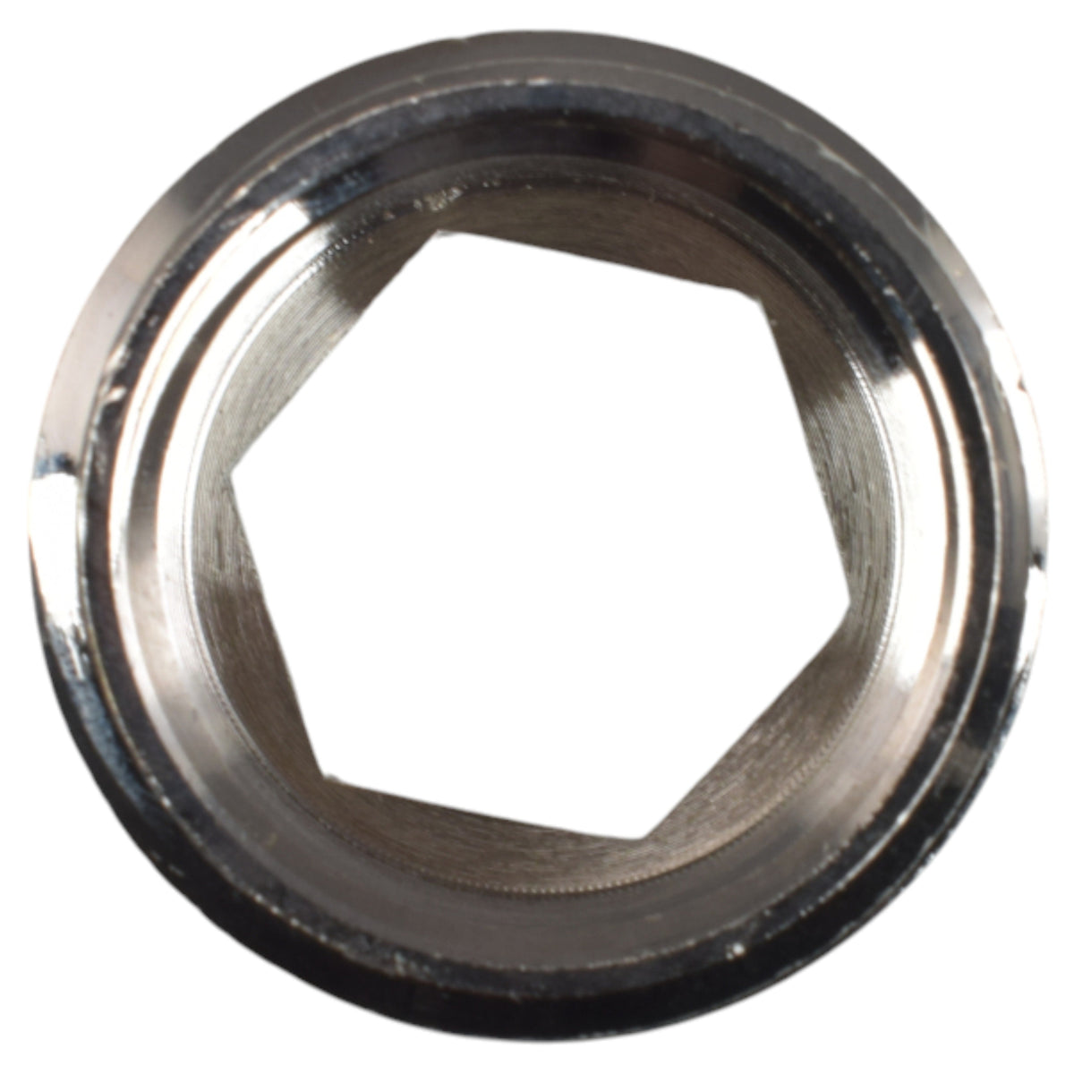 Thread Conversion Cap 1" BSPM - 3/4" BSPF, Nickel Plated
