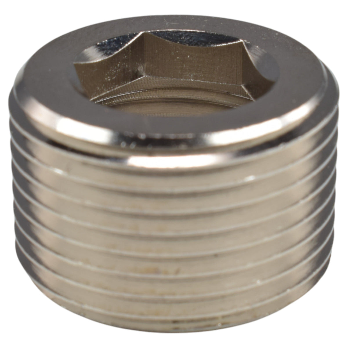 Thread Conversion Cap 3/4" BSPM - 1/2" BSPF, Nickel Plated