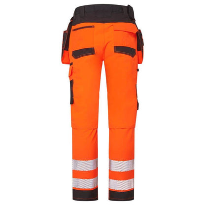 Portwest DX454  DX4 Hi-Vis Holster Pocket Craft 4-Way Stretch Trousers