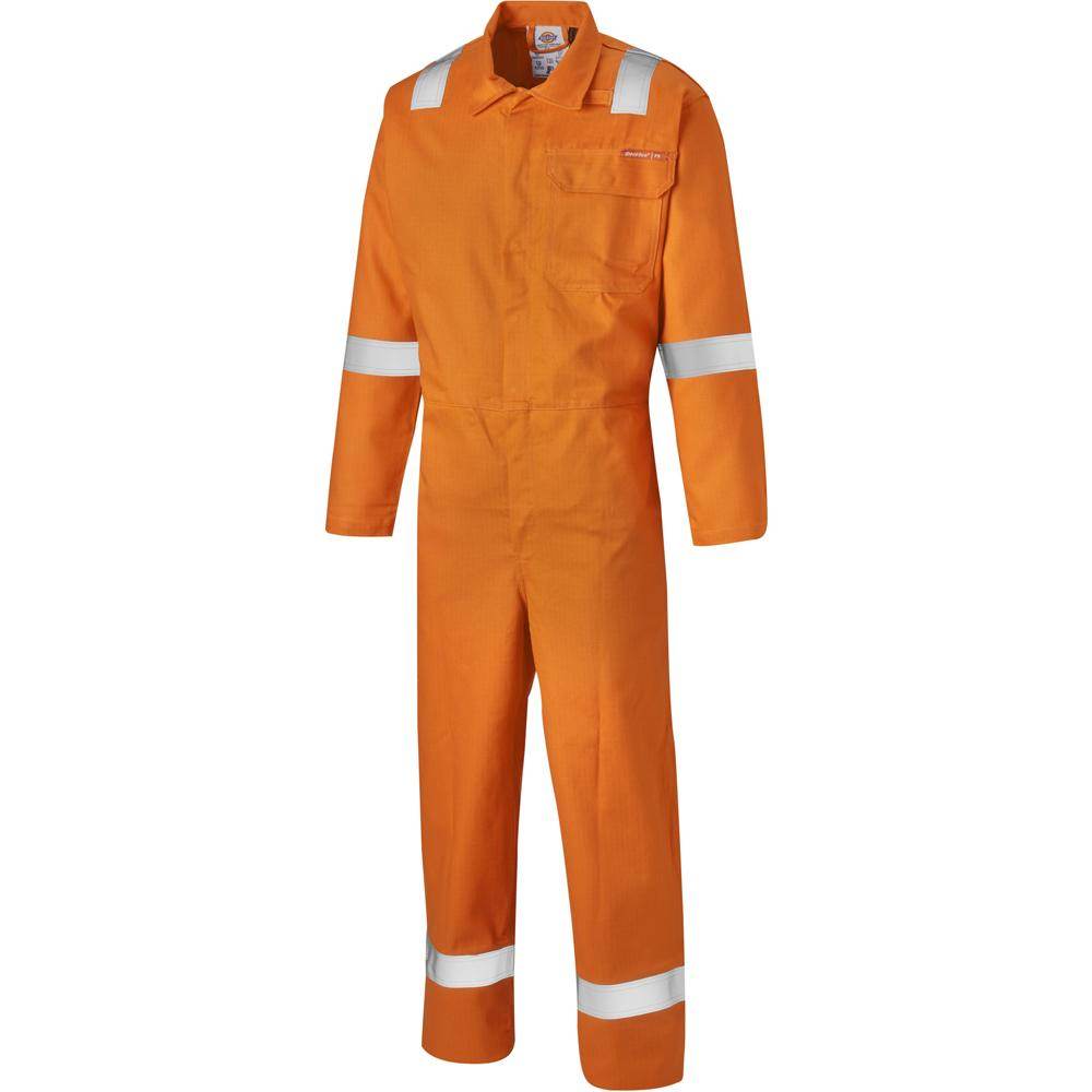 Dickies FR24/7TP Everyday Flame Retardant Taped Coverall Orange 36" Chest, Long Leg