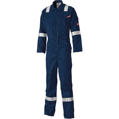 Dickies FR5401 Lightweight Pyrovatex Coverall, Flame Retardant Boiler Suit Royal Blue or Navy