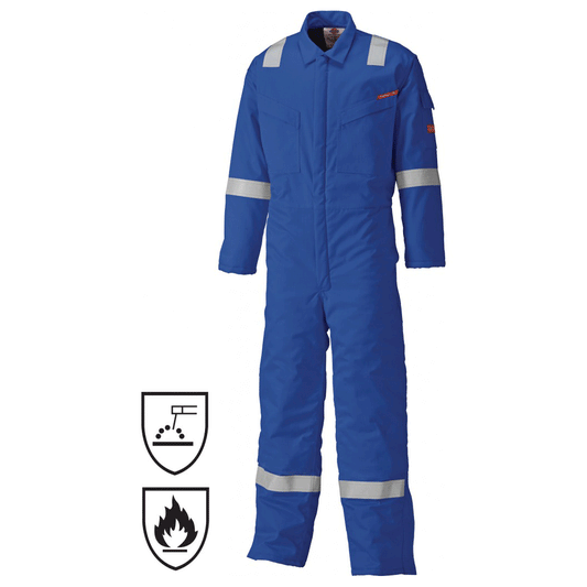 Dickies FR5402 Pyrovatex Flame Retardant Coverall Royal Blue 54" Chest 32"Leg