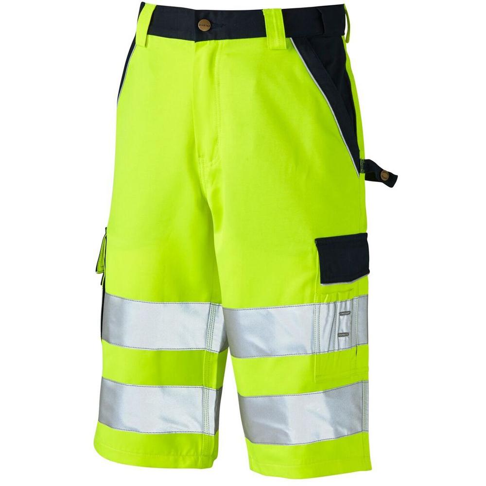 Dickies Industry Hi Vis Work Shorts SA30065 Yellow 42" Waist