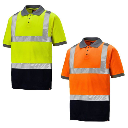Dickies Two Tone Hi Vis Taped Work Polo Shirt SA22076