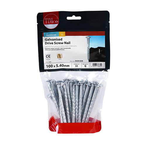 Drive Screw Nails – Galvanised – 1kg Bags