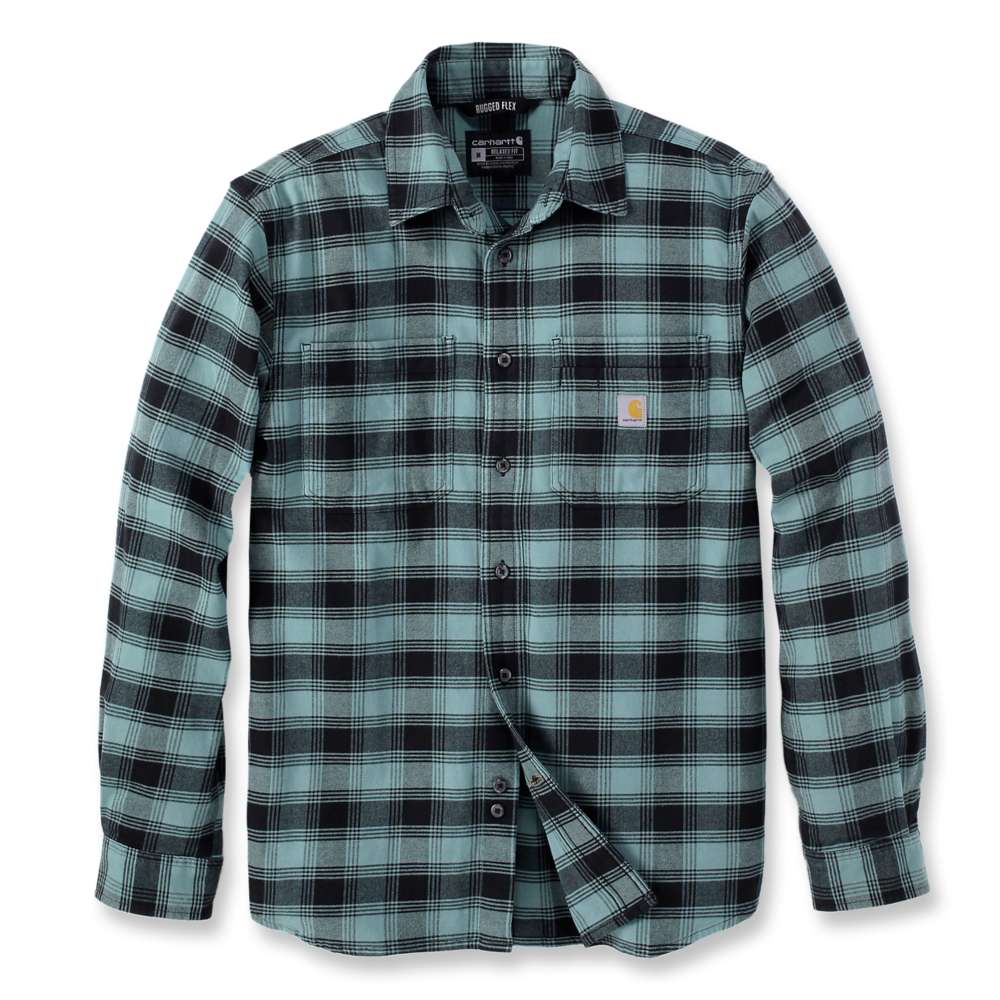 Carhartt 105945 Rugged Flex Relaxed Fit Midweight Flannel Long-Sleeve Plaid Shirt