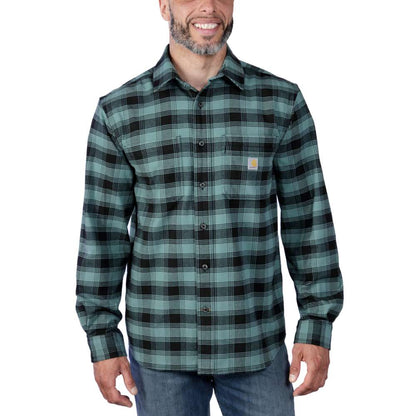 Carhartt 105945 Rugged Flex Relaxed Fit Midweight Flannel Long-Sleeve Plaid Shirt