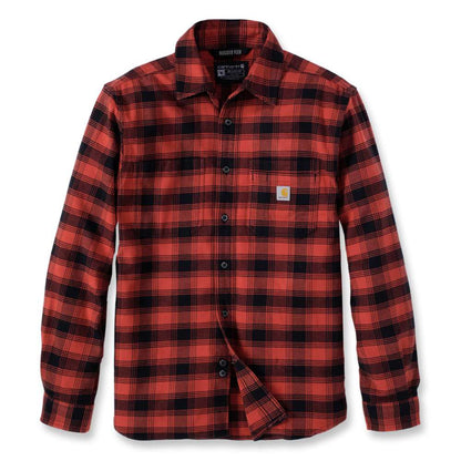 Carhartt 105945 Rugged Flex Relaxed Fit Midweight Flannel Long-Sleeve Plaid Shirt