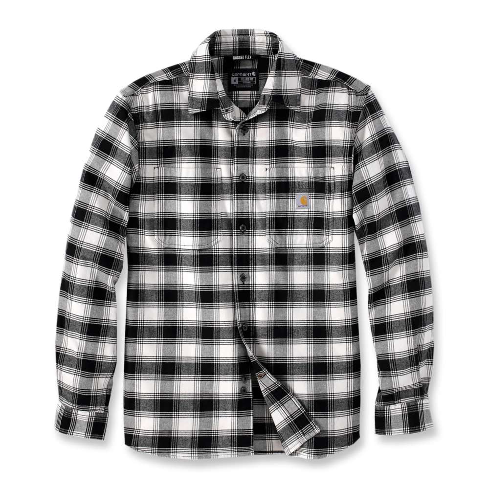 Carhartt 105945 Rugged Flex Relaxed Fit Midweight Flannel Long-Sleeve Plaid Shirt