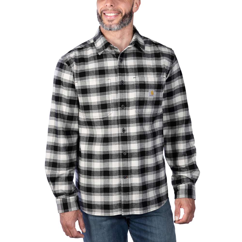 Carhartt 105945 Rugged Flex Relaxed Fit Midweight Flannel Long-Sleeve Plaid Shirt
