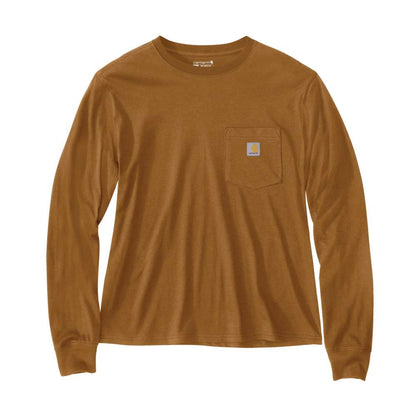 Carhartt 106121 Women's Relaxed Fit Lightweight Long-Sleeve Pocket T-Shirt