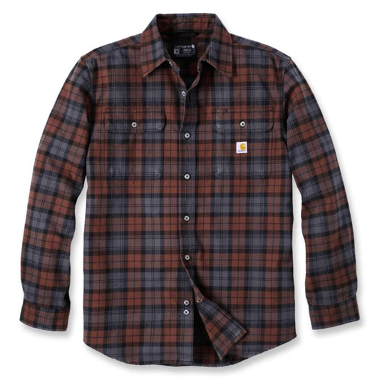 Carhartt 106356 Loose Fit Heavyweight Flannel Long-Sleeve Plaid Shirt