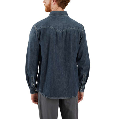Carhartt 106429 Montana Relaxed Fit Midweight Denim Long-Sleeve Snap Front Shirt