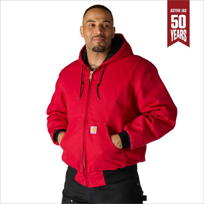 Carhartt 106673 J140 Loose Fit Firm Duck Insulated Flannel-Lined Active Jac