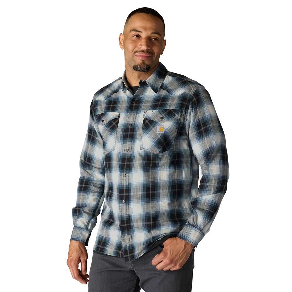 Carhartt 107016  Montana Rugged Flex Long Sleeve  Snap Front Plaid Shrt