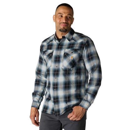 Carhartt 107016  Montana Rugged Flex Long Sleeve  Snap Front Plaid Shrt