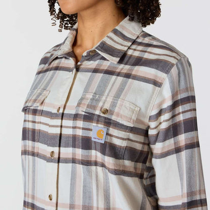 Carartt 107135 Women's TENCEL Fiber Series Relaxed Fit Long-Sleeve Flannel Shirt