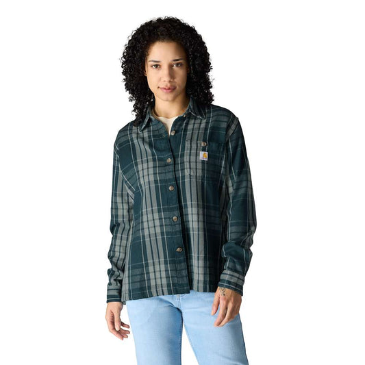 Carharrt 107136 Women's  Tncl Srs LseFit Twll Plaid Shrt