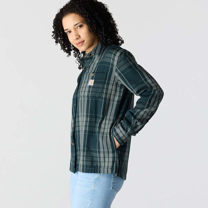 Carharrt 107136 Women's  Tncl Srs LseFit Twll Plaid Shrt