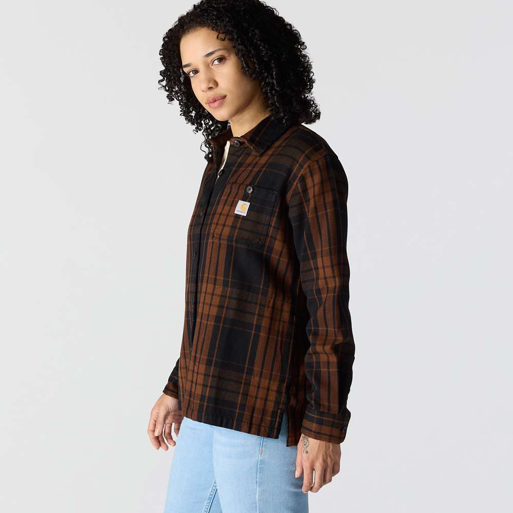 Carharrt 107136 Women's  Tncl Srs LseFit Twll Plaid Shrt