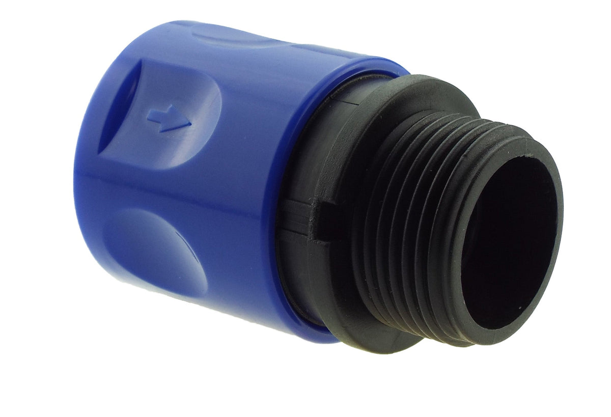 IBC 2” S60X6 Cap with BSPF Thread-Quick Connect Male Valve and Hose Connector 3/4" BSPM