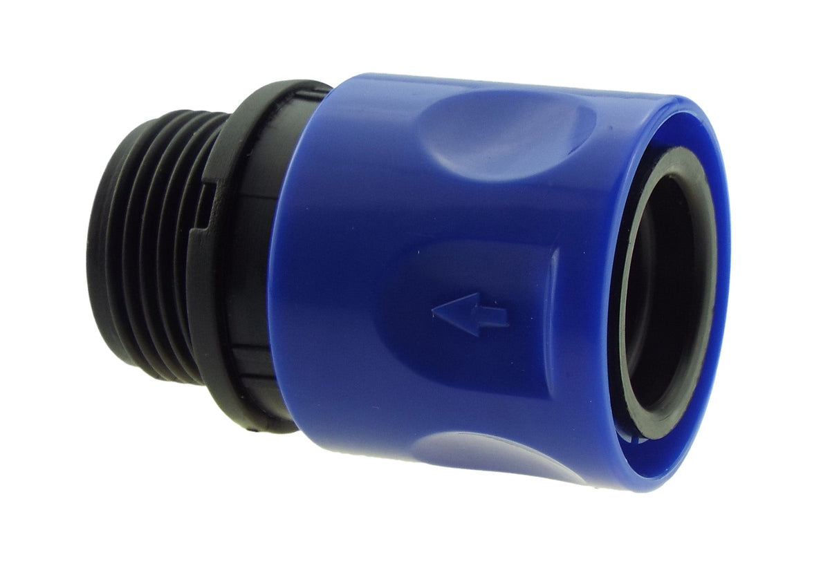 IBC 2” S60X6 Cap with BSPF Thread-Quick Connect Male Valve and Hose Connector 3/4" BSPM
