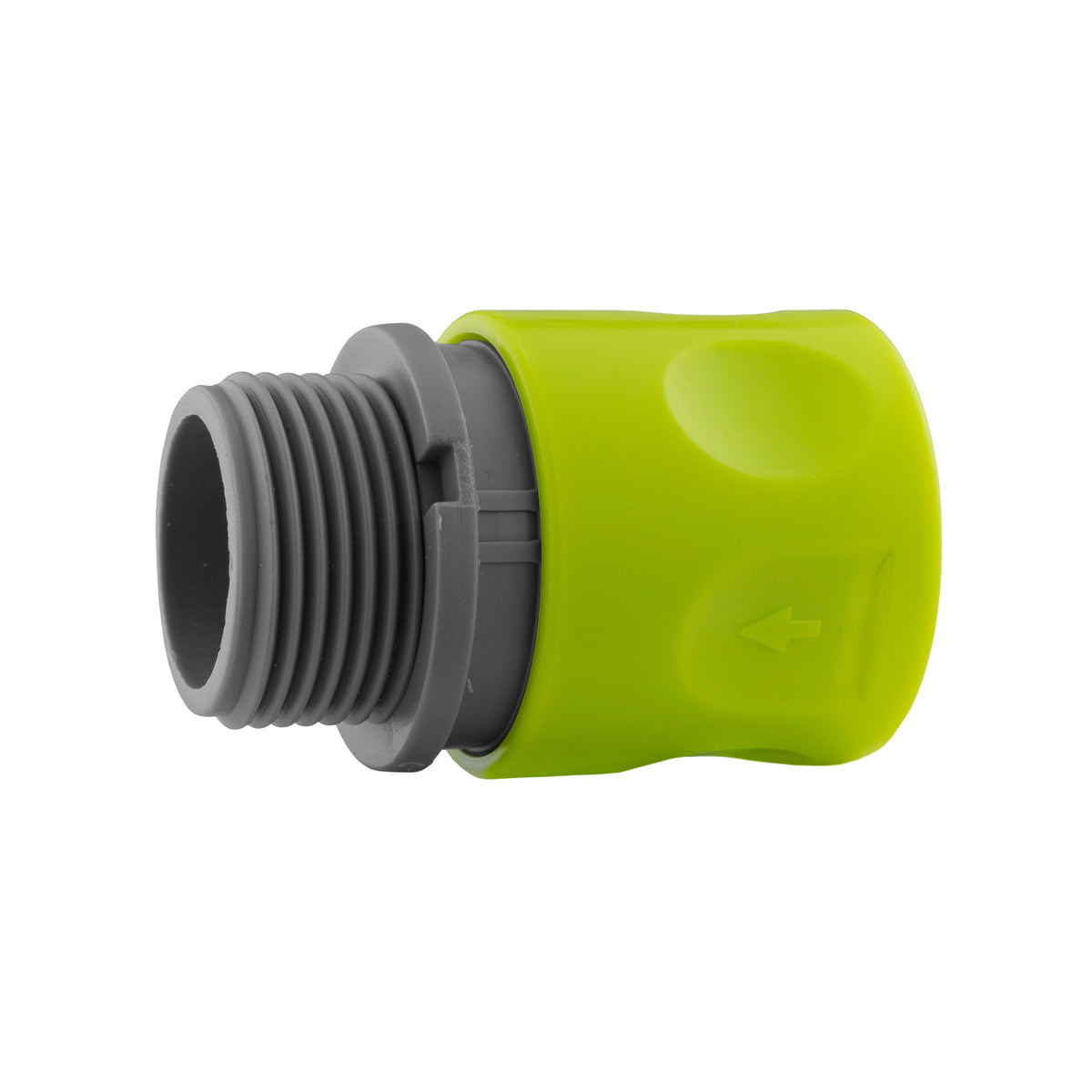 Hose Connector Lime with In-Line BSPF Valve and 20mm MDPE Straight