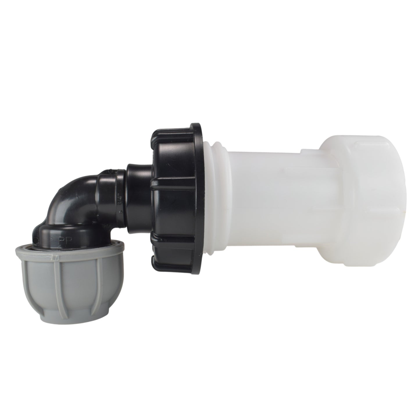 IBC Extender with 2” S60X6 Cap and 25mm MDPE Elbow
