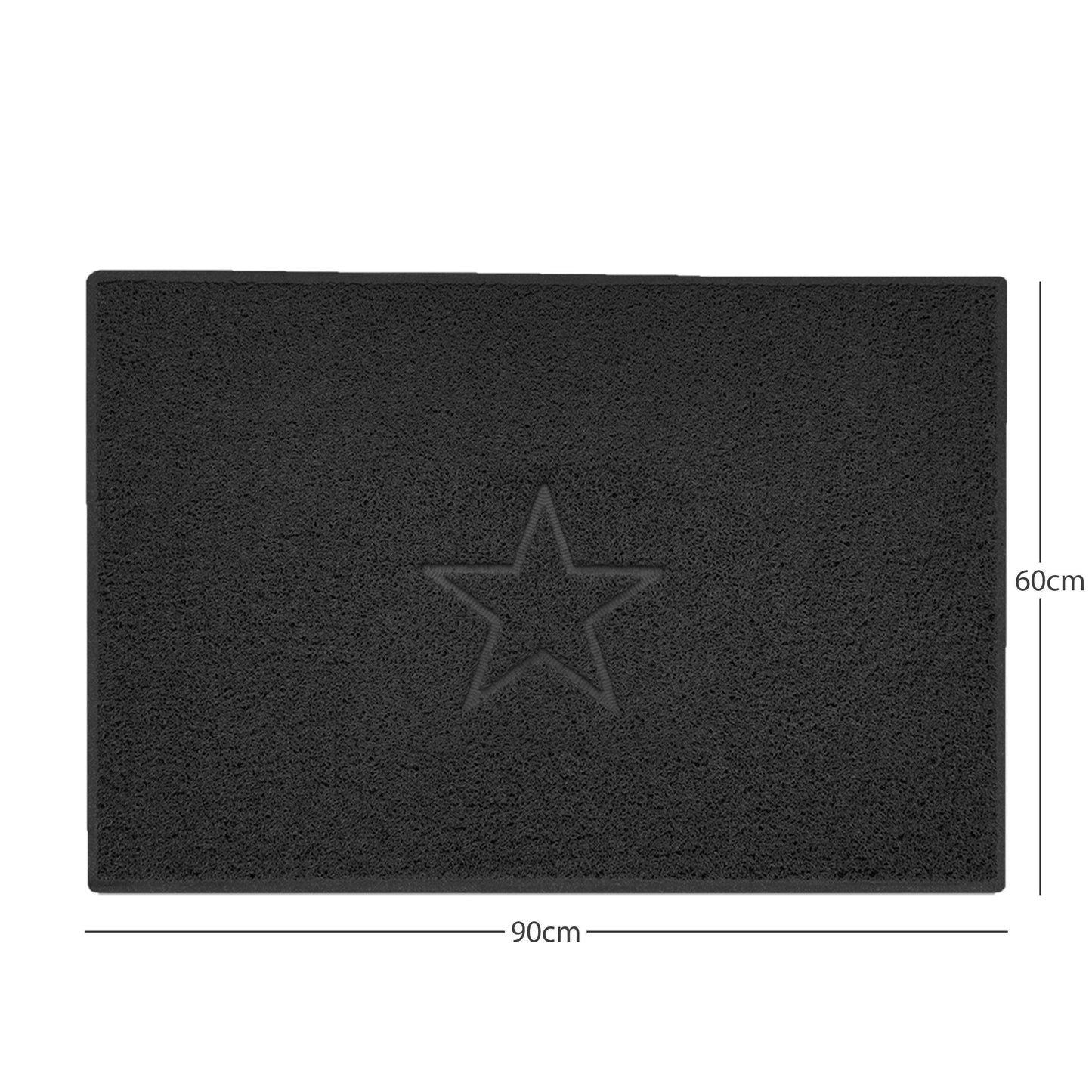 "Star" Embossed Loofah Textured Spaghetti Doormat
