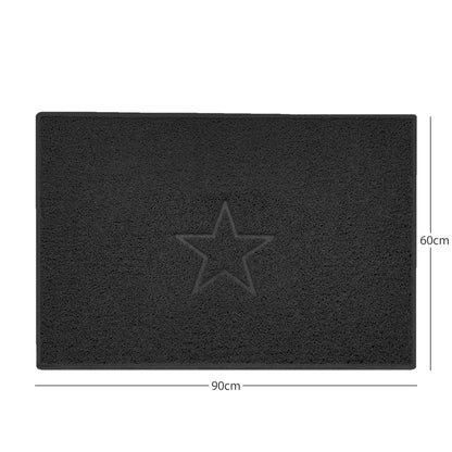 "Star" Embossed Loofah Textured Spaghetti Doormat