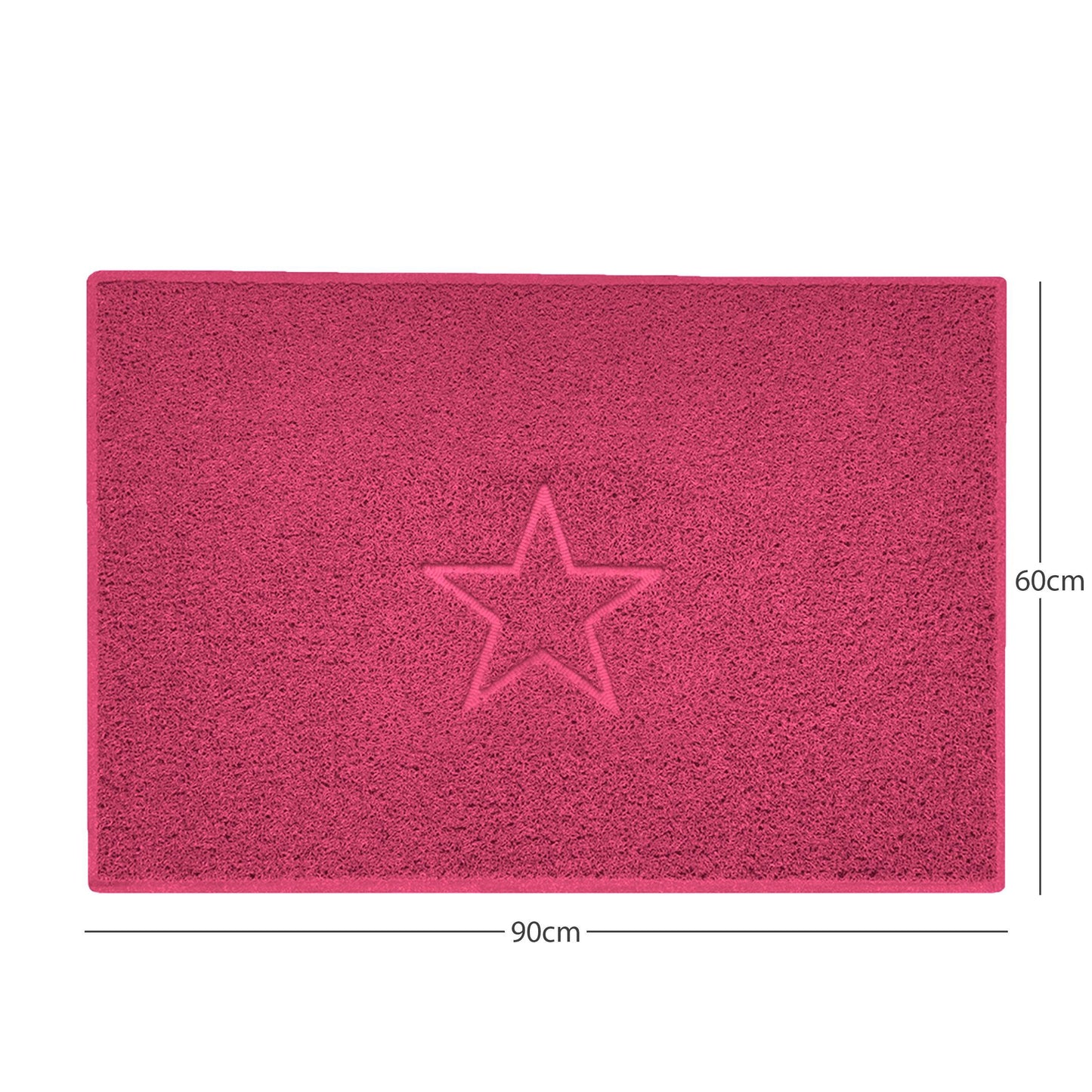 "Star" Embossed Loofah Textured Spaghetti Doormat