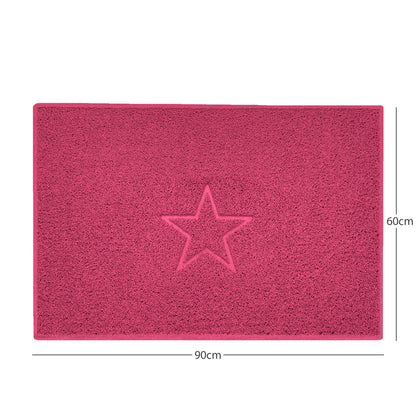 "Star" Embossed Loofah Textured Spaghetti Doormat