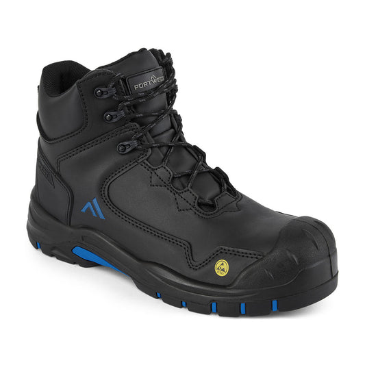 Portwest Composite Action Leather Mid Boot S3S ESD HRO SR SC FO