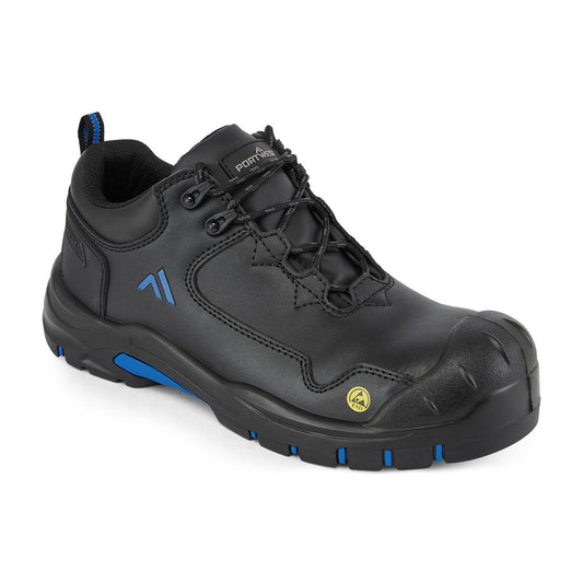 Portwest Composite Action Leather Low Shoe S3S ESD HRO SR SC FO