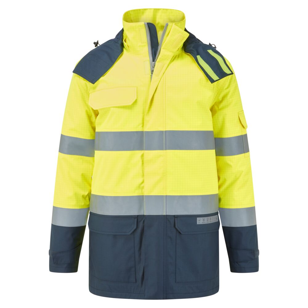 Portwest Bizflame Rain+ Hi-Vis Multi-Norm Contrast FR Winter Trousers